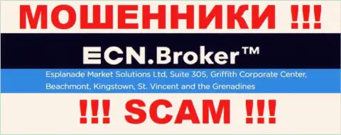 Преступно действующая организация ECN Broker пустила корни в оффшоре по адресу: Suite 305, Griffith Corporate Center, Beachmont, Kingstown, St. Vincent and the Grenadine, будьте очень бдительны