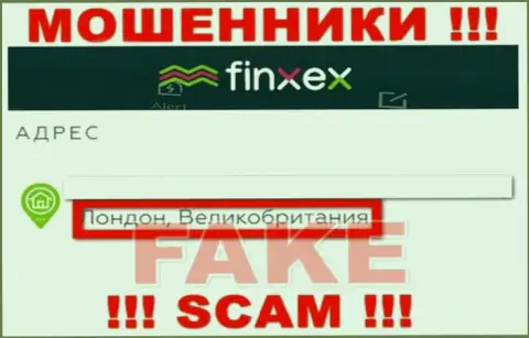 Finxex решили не разглашать о своем настоящем адресе регистрации