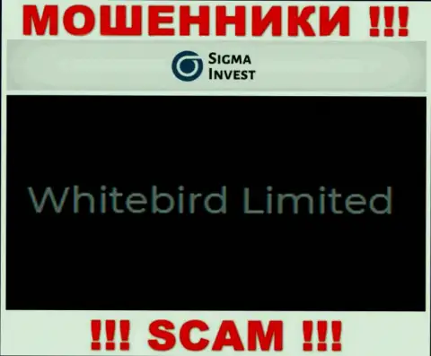 InvestSigma - это интернет-мошенники, а руководит ими юридическое лицо Whitebird Limited