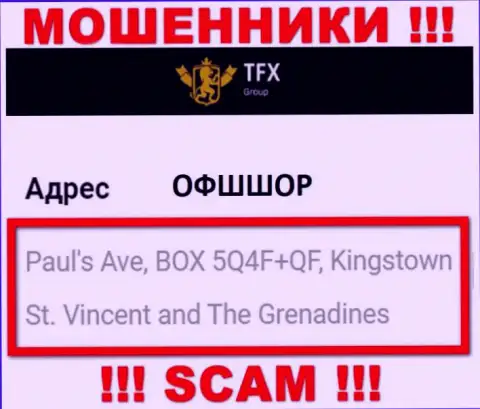 Не взаимодействуйте с организацией ТФХГрупп - указанные интернет-мошенники засели в оффшорной зоне по адресу Paul's Ave, BOX 5Q4F+QF, Kingstown, St. Vincent and The Grenadines