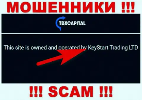 Шулера TBXCapital не прячут свое юр лицо - это KeyStart Trading LTD