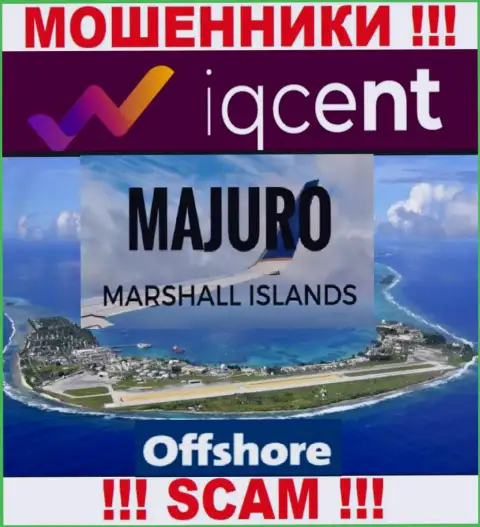 Оффшорная регистрация IQCent на территории Маджуро, Маршалловы Острова, дает возможность обувать лохов