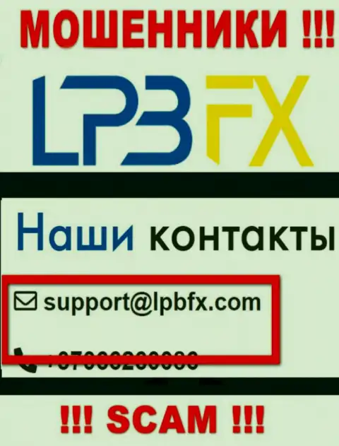Электронный адрес internet-лохотронщиков ЛПБ ФХ - данные с сайта организации