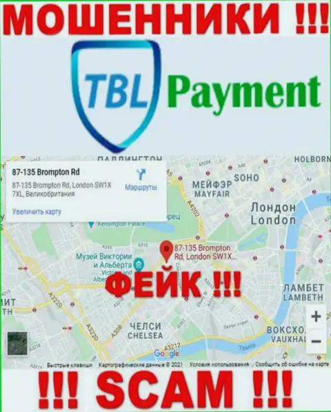 С противоправно действующей компанией TBL Payment не сотрудничайте, инфа в отношении юрисдикции неправда