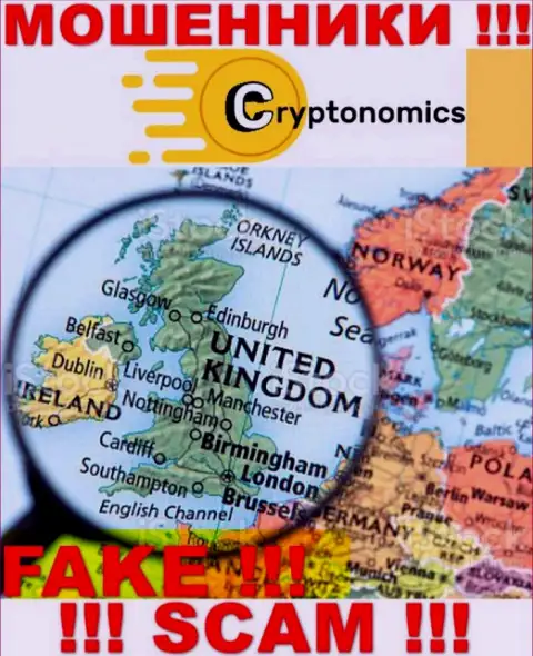 Мошенники Crypnomic Com не указывают достоверную информацию относительно своей юрисдикции