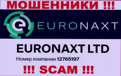 Не взаимодействуйте с EuroNaxt Com, регистрационный номер (12765197) не причина перечислять денежные средства