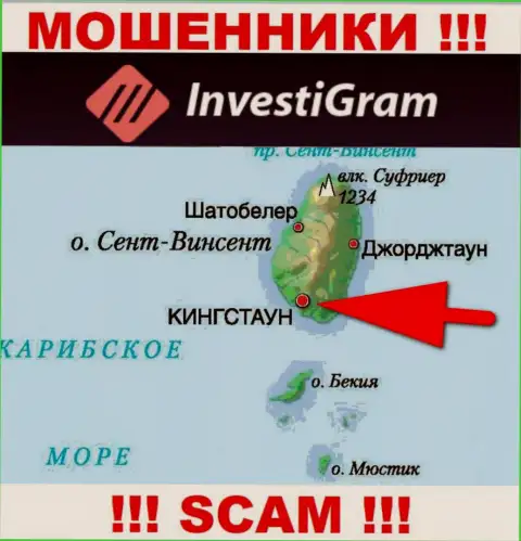 На своем сайте Инвести Грам указали, что зарегистрированы они на территории - Kingstown, St. Vincent and the Grenadines