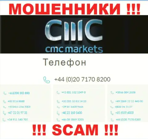 Ваш номер телефона попался в руки махинаторов CMC Markets - ждите вызовов с различных телефонных номеров
