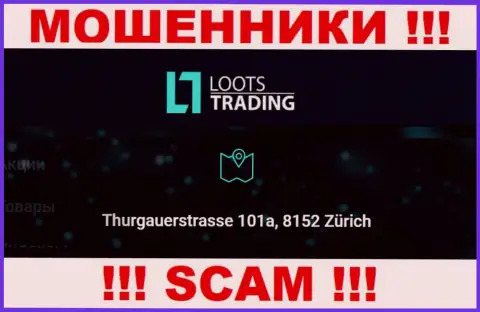Loots Trading - еще одни ворюги !!! Не желают приводить настоящий адрес конторы