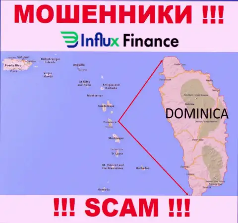 Компания InFluxFinance Pro - это лохотронщики, находятся на территории Commonwealth of Dominica, а это офшорная зона
