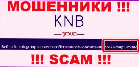 Юридическое лицо мошенников KNB-Group Net - это KNB Group Limited, инфа с веб-портала мошенников