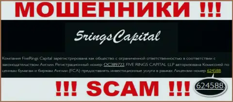 FiveRings-Capital Com засветили лицензию на веб-портале, однако это не значит, что они не ШУЛЕРА !!!