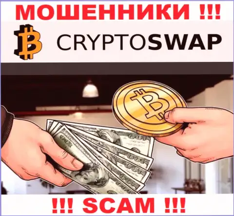 Не рекомендуем верить СryptoSwap, предоставляющим услугу в сфере Криптовалютный обменник