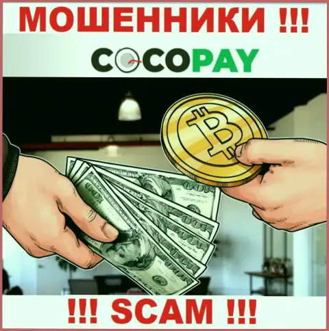 Не нужно доверять финансовые вложения Coco Pay Com, потому что их направление деятельности, Обменник, развод