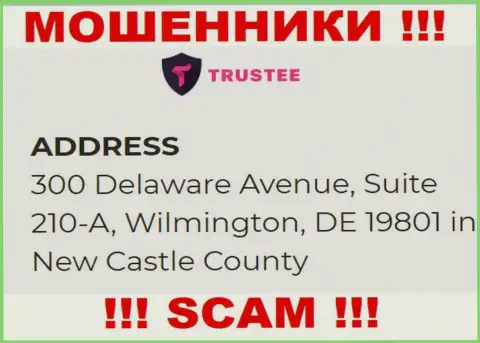 Организация ТрастиКошелек расположена в офшорной зоне по адресу 300 Delaware Avenue, Suite 210-A, Wilmington, DE 19801 in New Castle County, USA - явно мошенники !!!