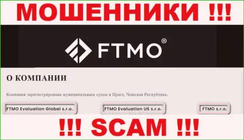 На сайте FTMO написано, что FTMO s.r.o. - это их юр лицо, но это не значит, что они порядочные