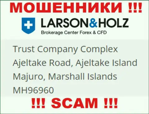 Офшорное месторасположение Larson Holz - Trust Company Complex Ajeltake Road, Ajeltake Island Majuro, Marshall Islands МН96960, откуда эти шулера и проворачивают свои манипуляции