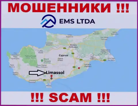 Мошенники EMS LTDA базируются на территории - Limassol, Cyprus