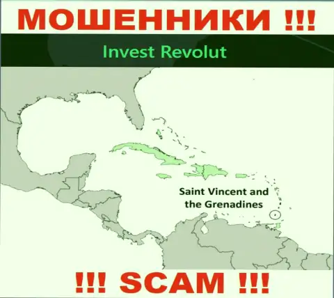 Invest Revolut базируются на территории - Kingstown, St Vincent and the Grenadines, остерегайтесь взаимодействия с ними