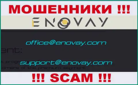 Е-майл, который internet жулики EnoVay Com показали на своем интернет-портале