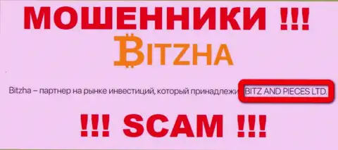 На официальном интернет-сервисе Битза мошенники указали, что ими владеет BITZ AND PIECES LTD