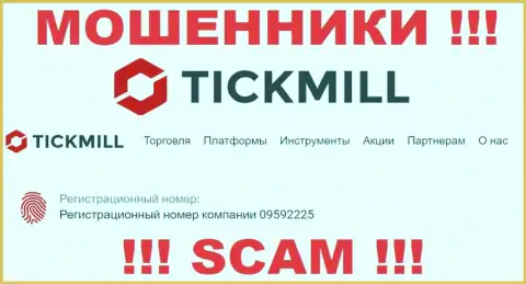 Присутствие регистрационного номера у Tickmill (09592225) не говорит о том что компания честная