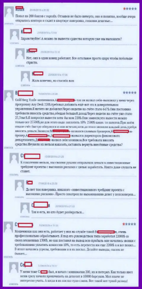 Сообщения биржевых игроков форекс брокера Супра ФН, написанные ими лично на интернет-сервисе boexpert ru